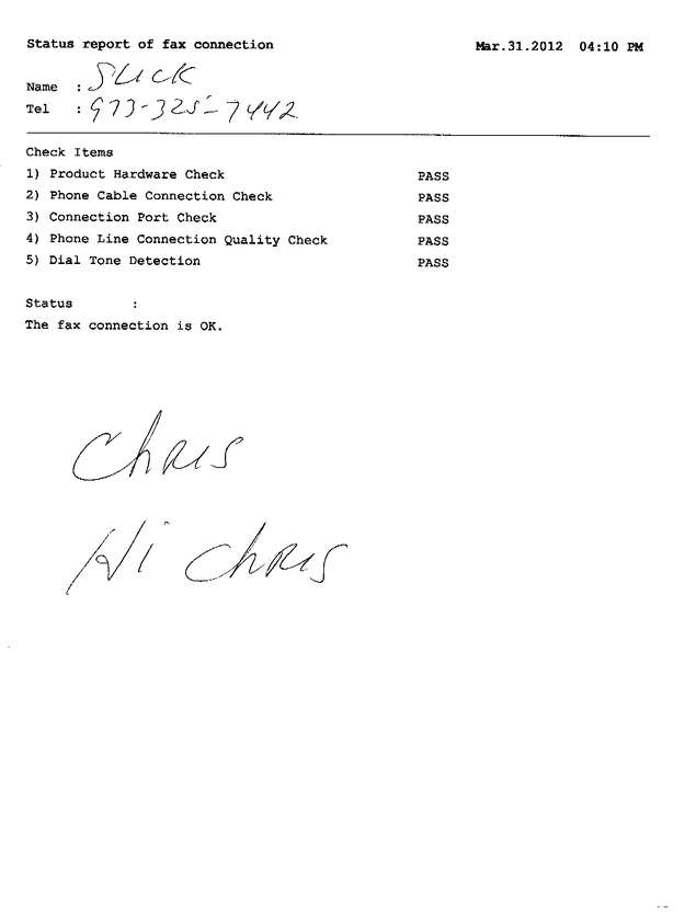 Fax page