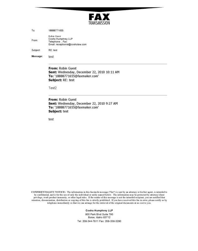 Fax page