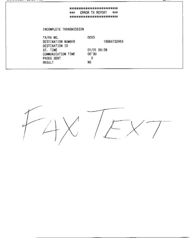 Fax page