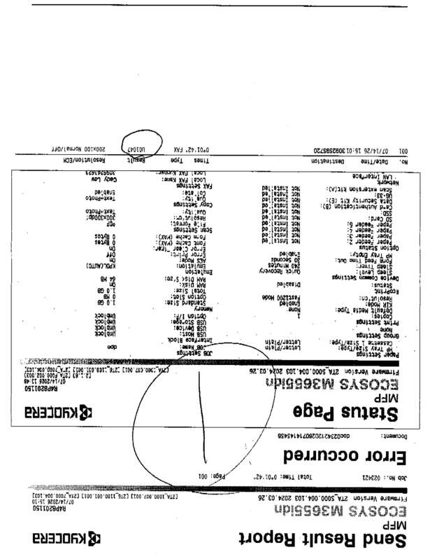 Fax page