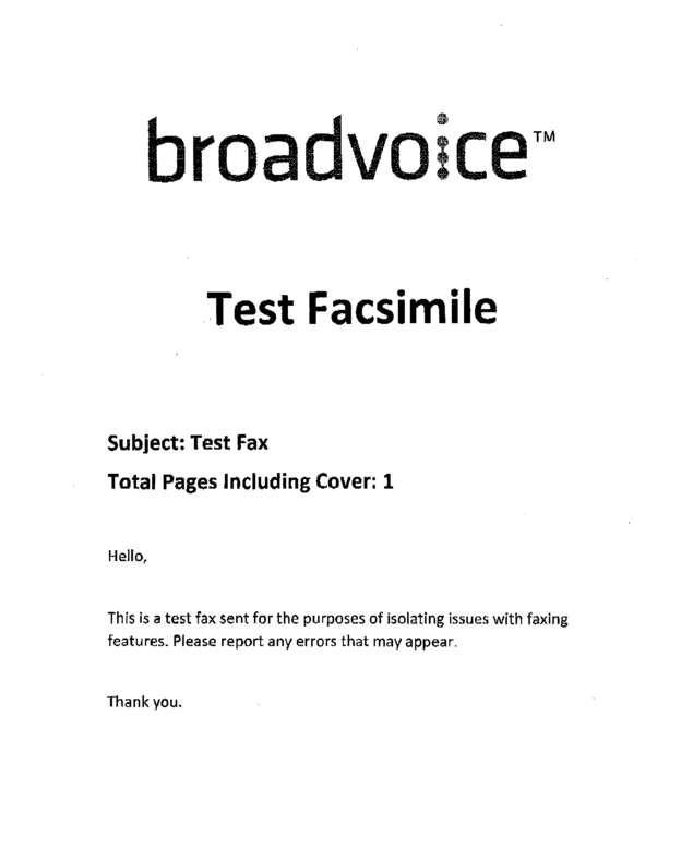 Fax page