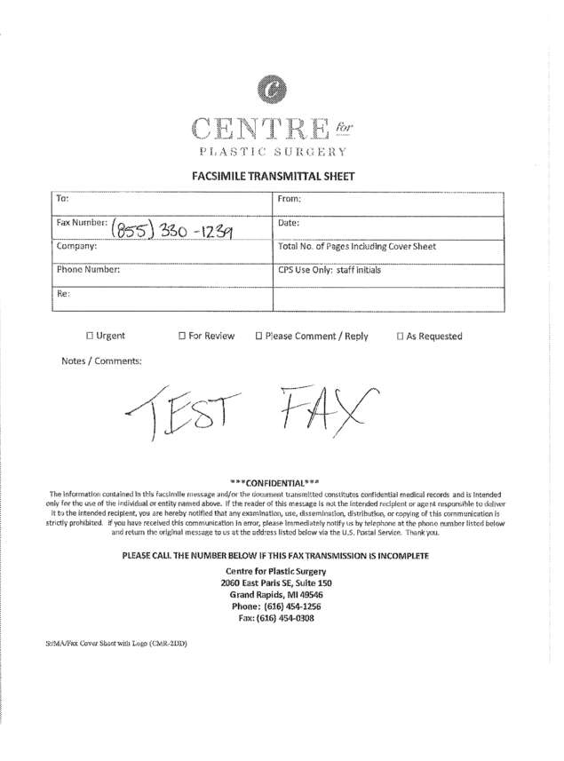 Fax page