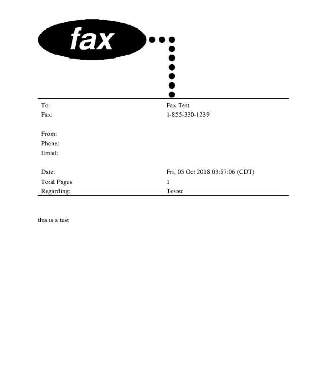 Fax page