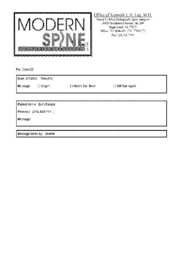 Fax page
