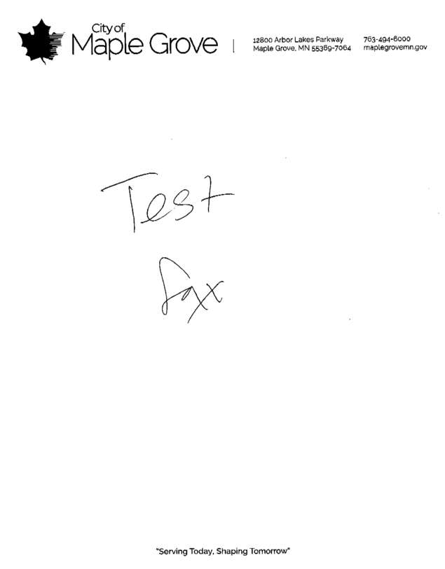 Fax page