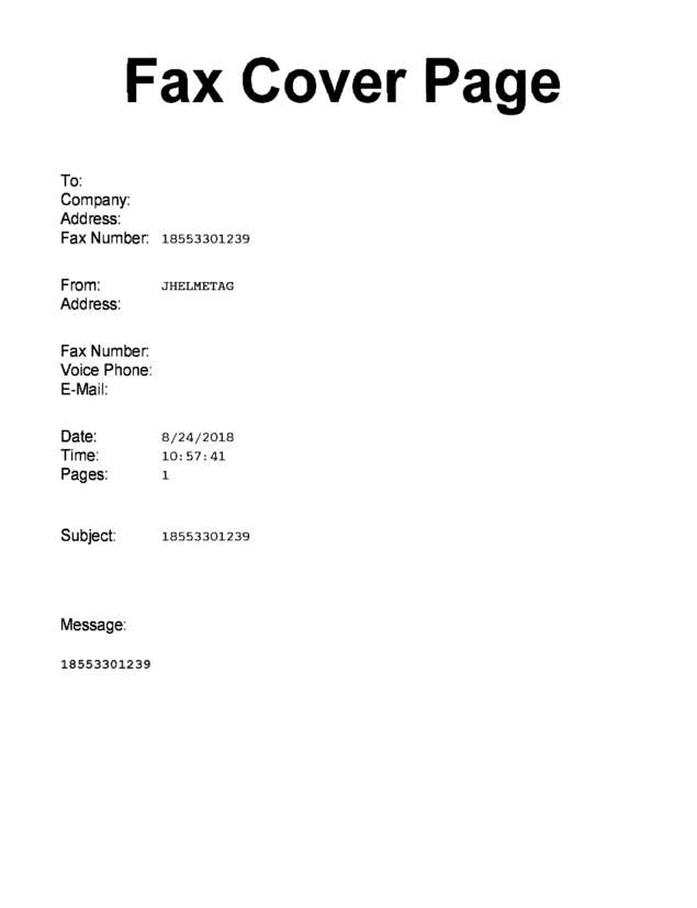 Fax page