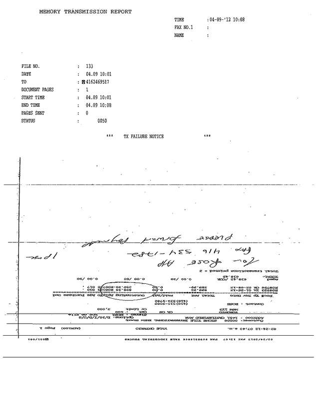 Fax page