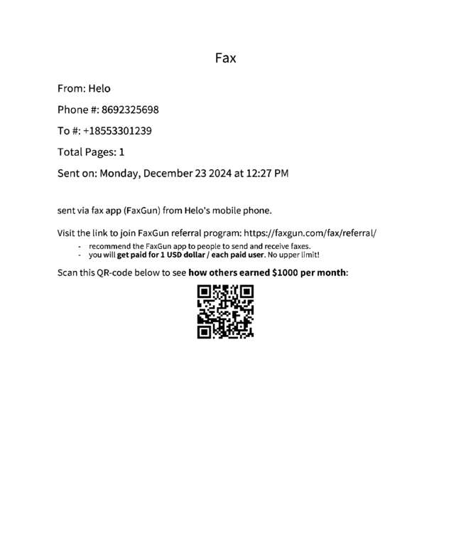 Fax page