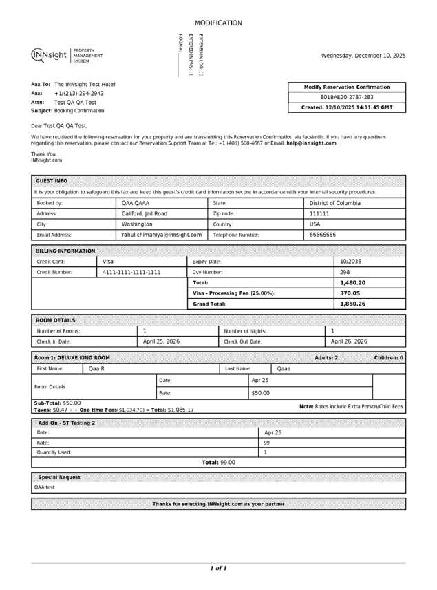 Fax page