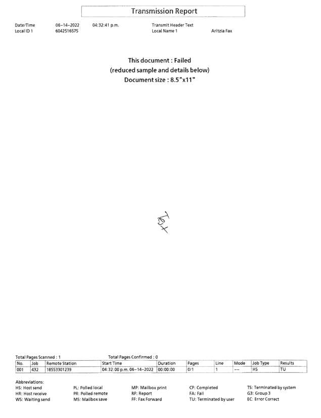 Fax page