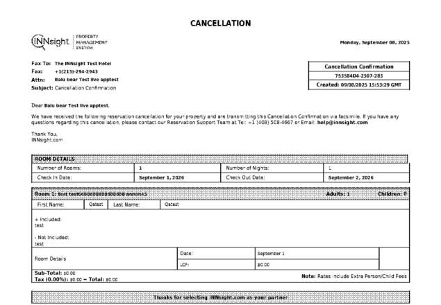 Fax page