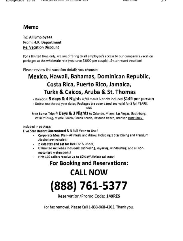 Fax page
