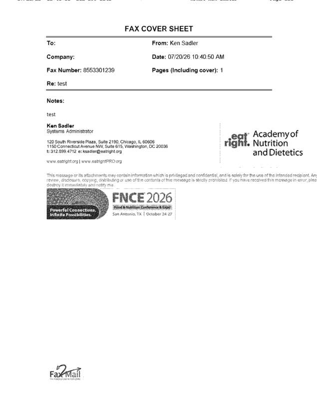 fax page