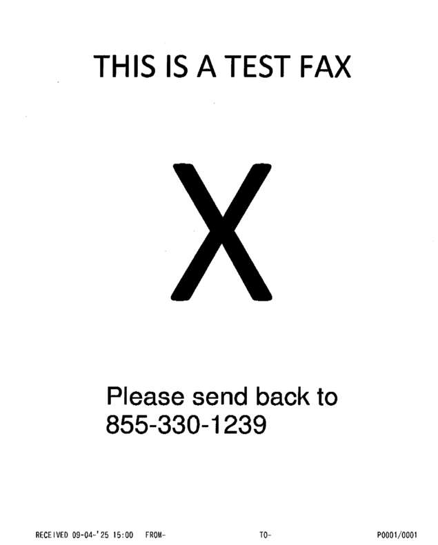 Fax page
