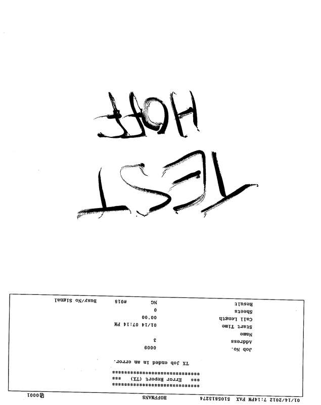Fax page