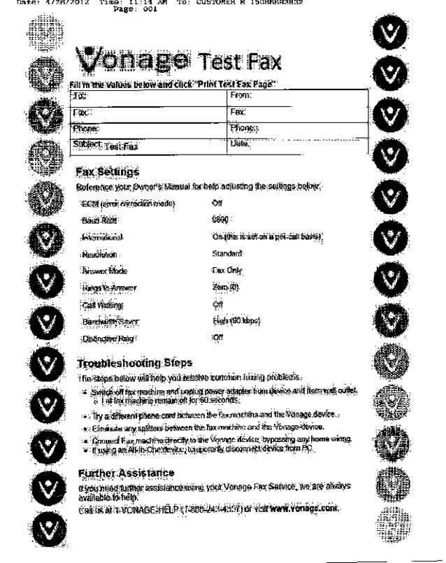 Fax page