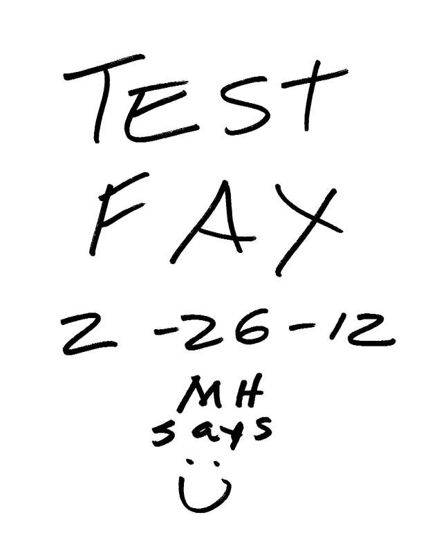 Fax page
