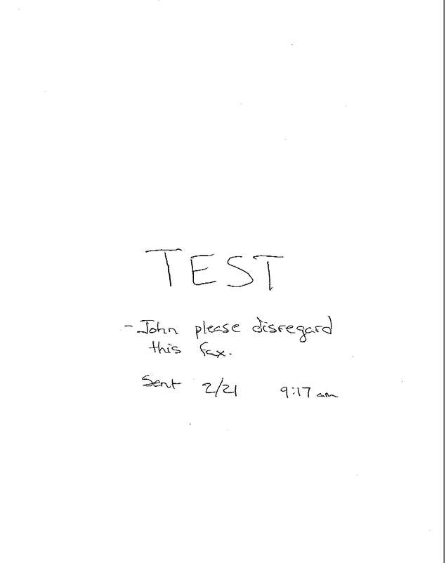 Fax page