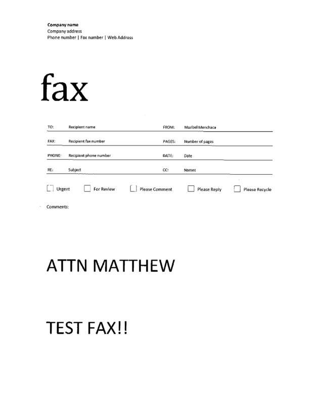 fax page