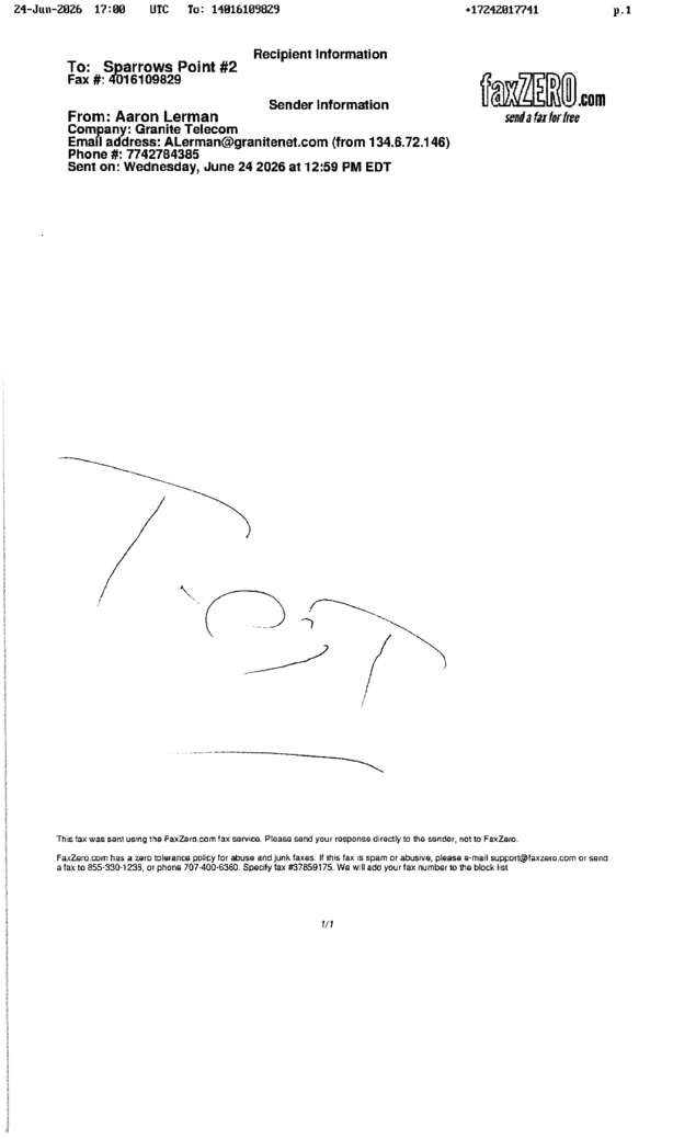 fax page