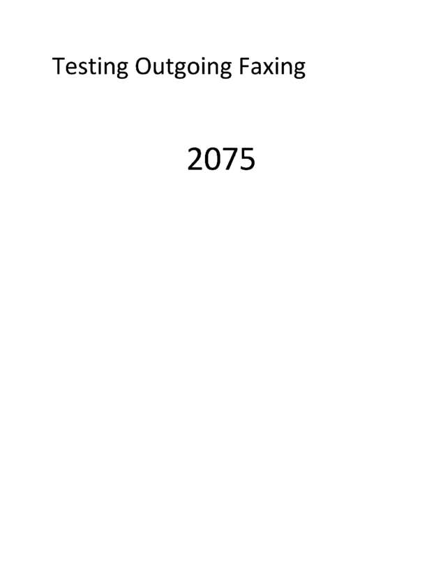 Fax page