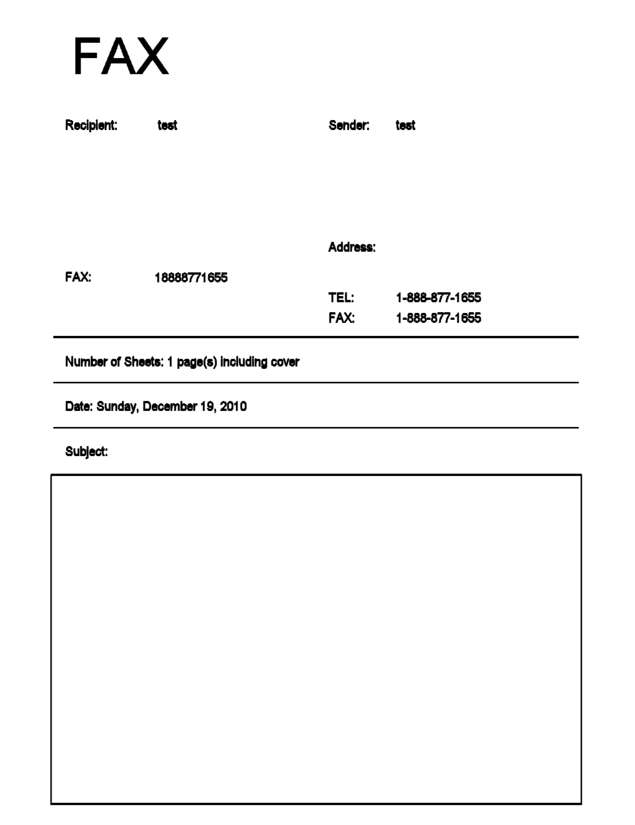 Fax page