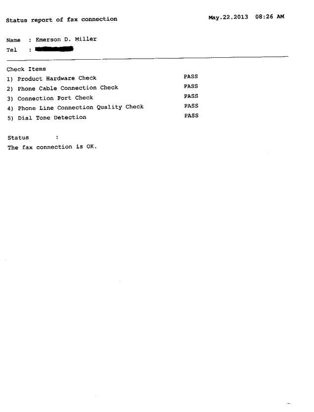 Fax page