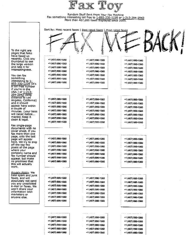 Fax page