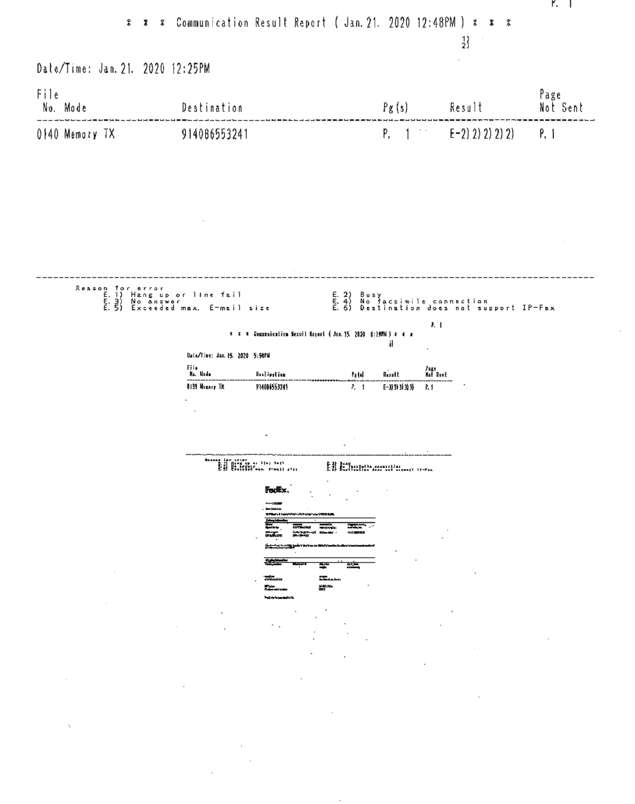 Fax page