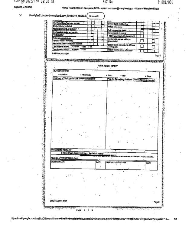 Fax page