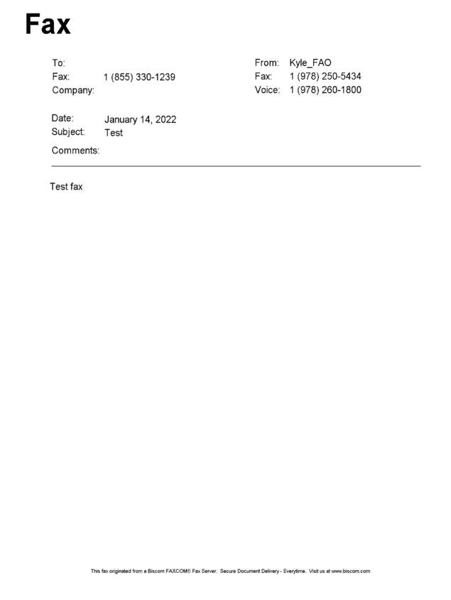 fax page