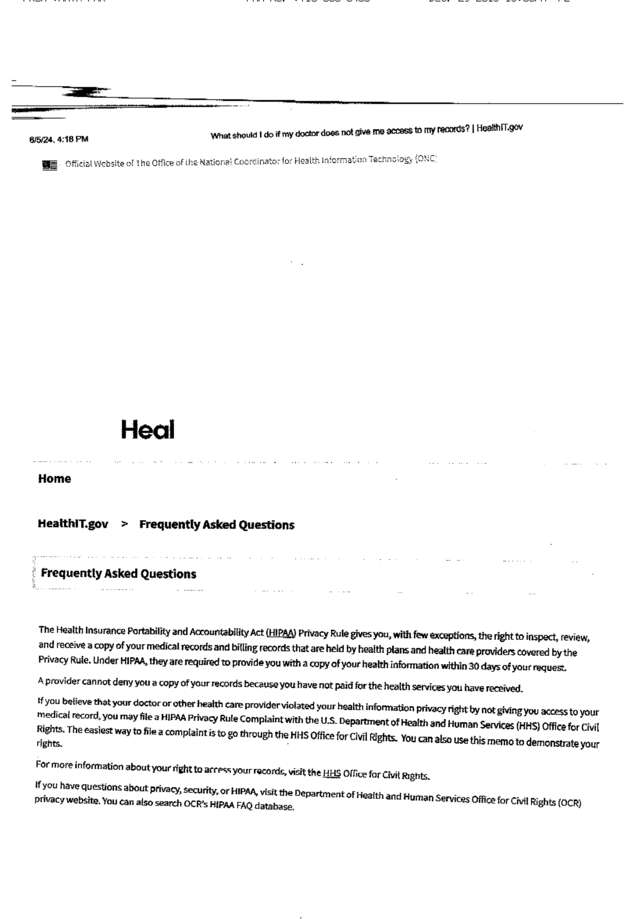 Fax page