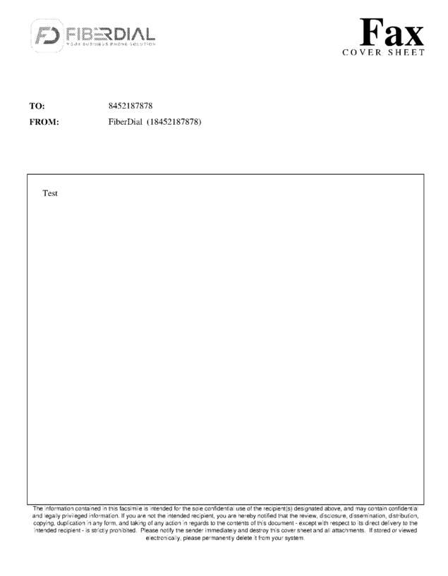 Fax page