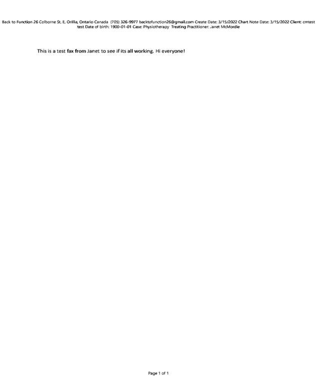 Fax page