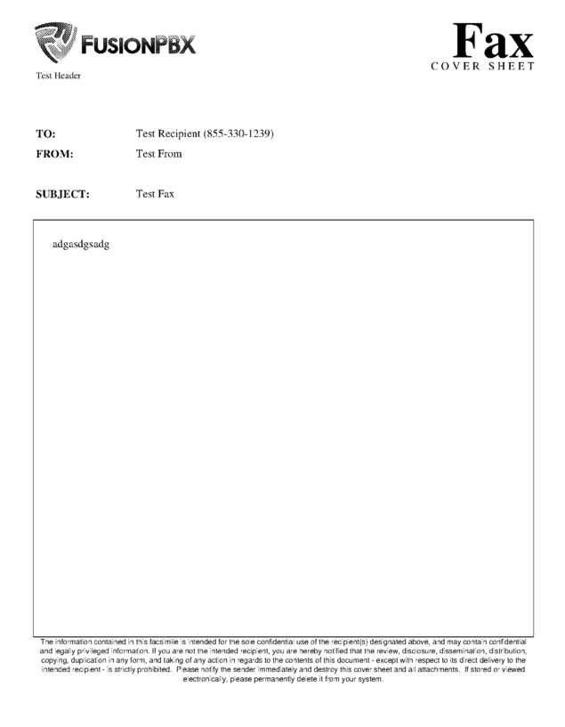 Fax page