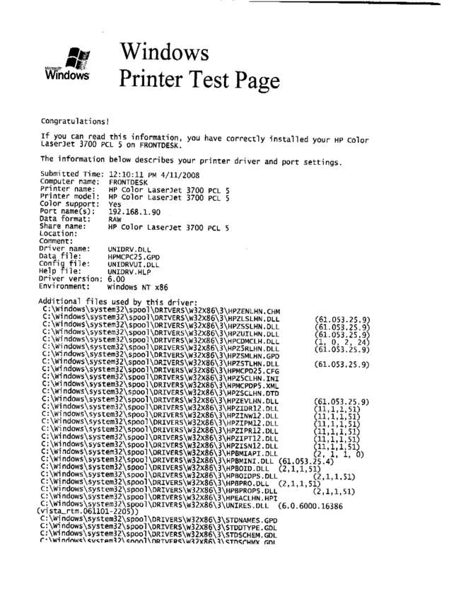 Fax page