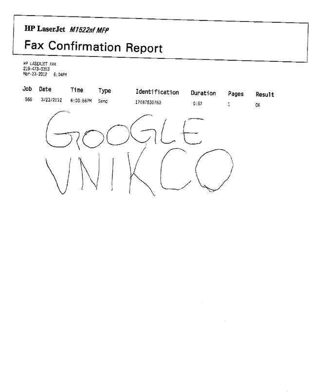 Fax page