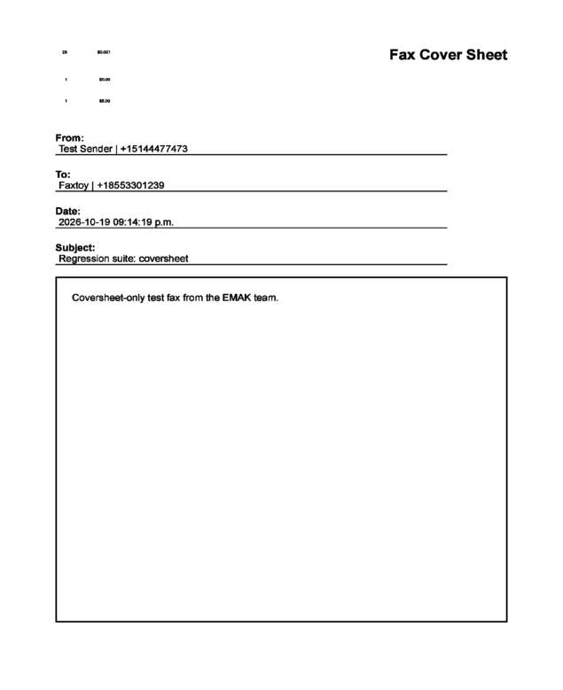 Fax page