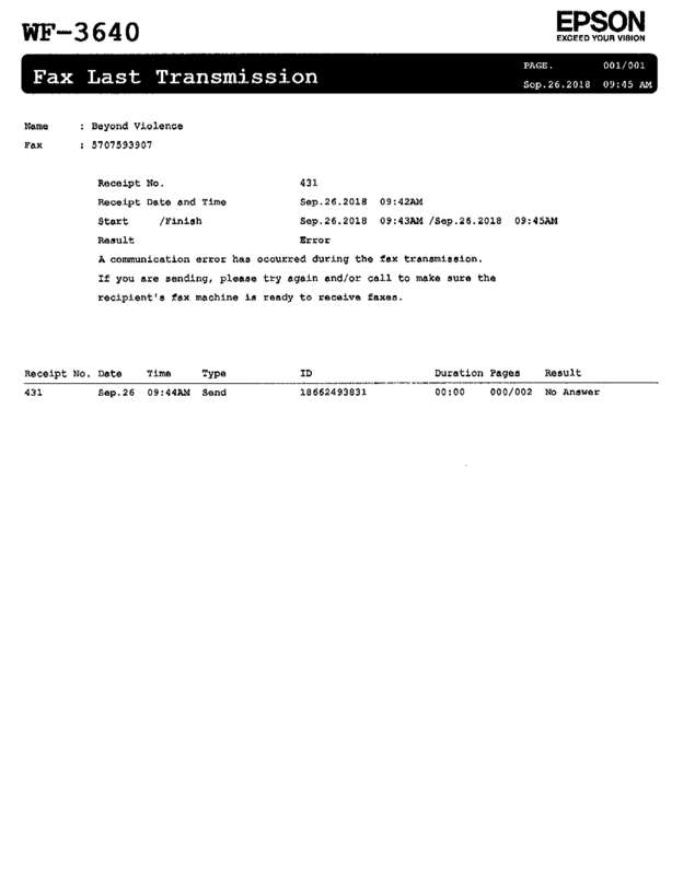 Fax page