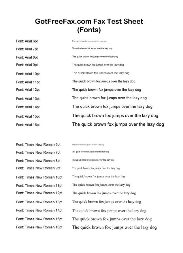 Fax page