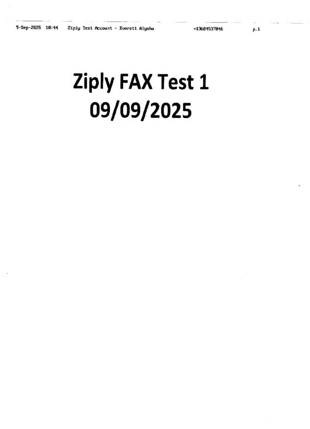 Fax page