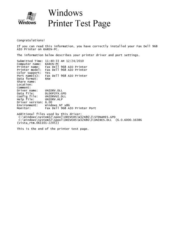 Fax page