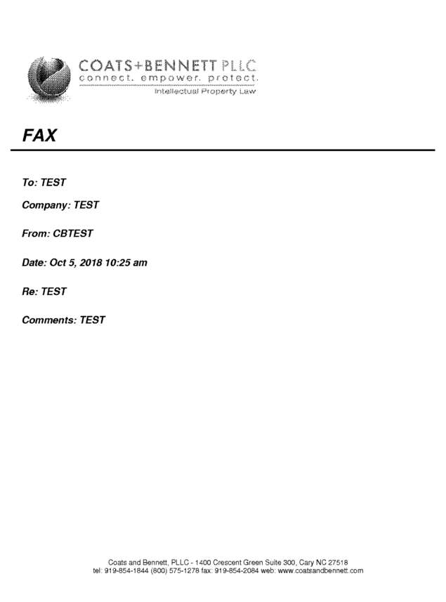 Fax page