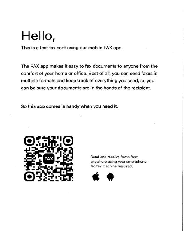 Fax page