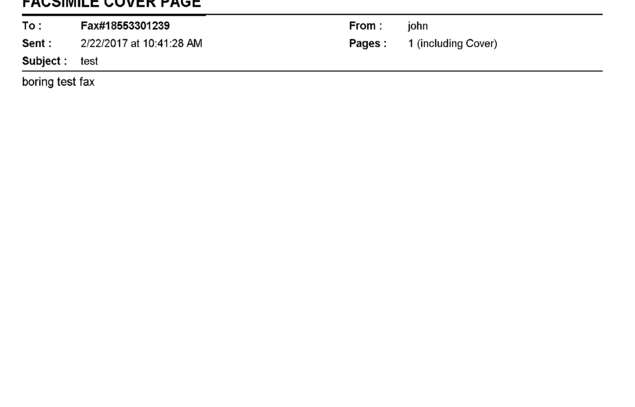 Fax page