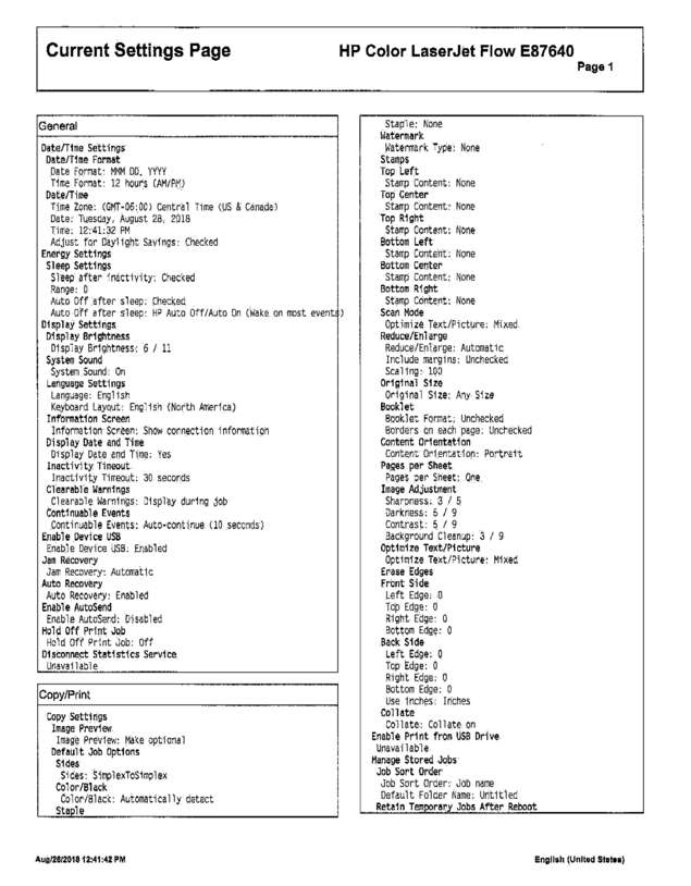 Fax page