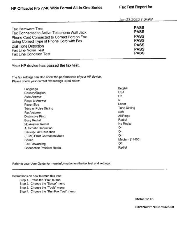 Fax page