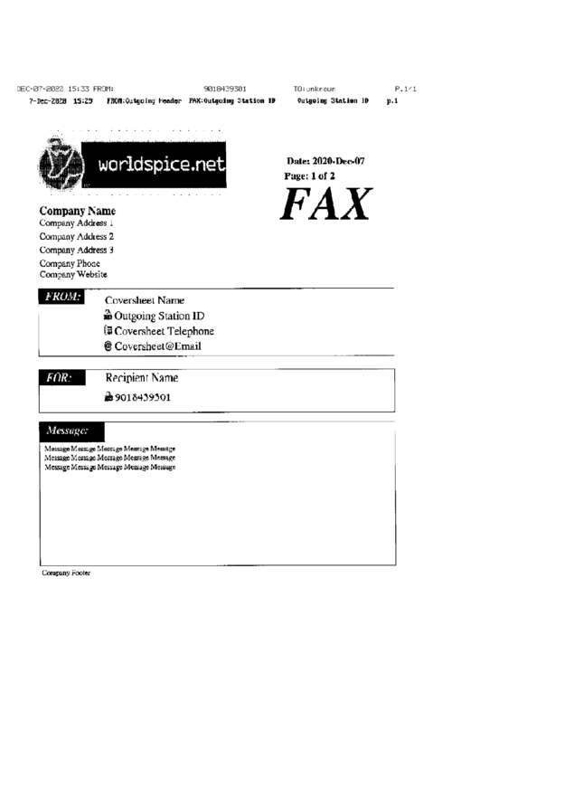 fax page