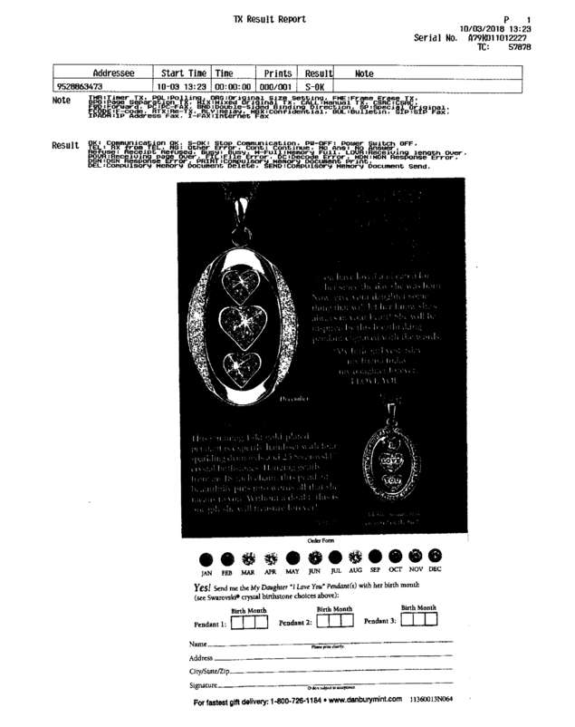 Fax page