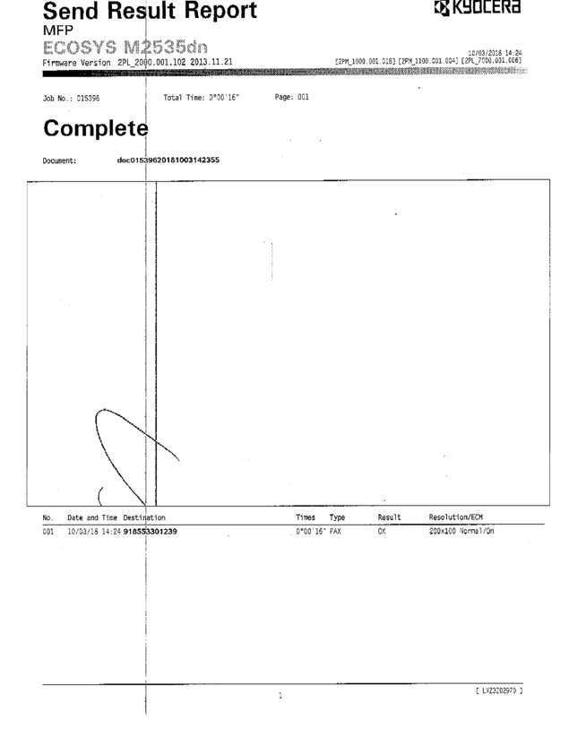Fax page
